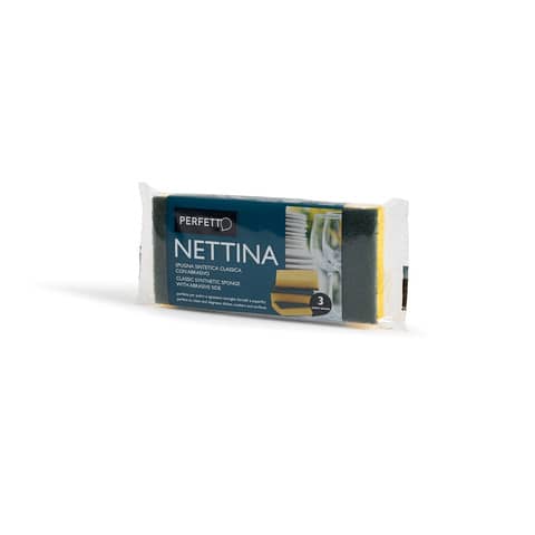 Spugna sintetica abrasiva sagomata conf. 3 pz Perfetto nettina plus 0244